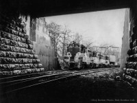 TH&B's Starlight ducks beneath Main Street West on approach to Aberdeen Yard.

<br><br><i>Reg Button Photo, Bob Bratina Collection.</i>