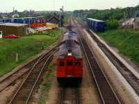 VIA RDC-1 6122. VIA RDC-9 6000 and VIA RDC-2 6204 at Merritton