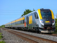 VIA’s first 32 axles Siemens Venture out for testing as 631/03 from Montreal to Ottawa this morning, additional 2 cars added to TS12 from TS7 to fulfill CN’s axle requirement.