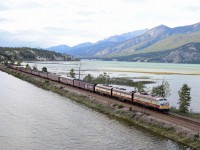 On July 25th, CPKC ran an RCP trip from Calgary to Fort Steele, BC via Golden. Accordingly, the chase was on! First shot of the day was at Morant's Curve with the last one being here at Canal Flats, along the shore of Columbia Lake. The following day, the train deadheaded back to Calgary via Sparwood and Lethbridge. For the record--the consist was 1401, 1900, 4107, generator car, Mount Royal (73), N R Crump, Banffshire, Van Horne (77), Strathcona (83), Glacier, Selkirk, Major Rogers (103), Craigellachie, and Mount Stephen (74).