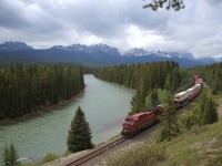 <br>
<br>
When the Foreman clears the main....the parade commences..
<br>
<br>
The second of four in 82 minutes
<br>
<br>
CPKC #114 intermodal with CP #8125 - KCS #4831, mid train DPU KCS #4667, tail end DPU KCS #4832
<br>
<br>
From the Storm Mountain Lookout, Bow Valley Parkway at 15:01 MDT June 6, 2025 digital by S.Danko
<br>
<br>
What's interesting
<br>
<br>
Nicholas Morant referred to this location at mile 100 Laggan Sub. as Castle Mountain.
<br>
<br>
CP units always in the lead position, the KCS units employed as DPU's and or trailing.
<br>
<br>
sdfourty 
