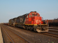 Heading west back to the states, IC SD40-2 6105 and IC SD70 1032 at Sarnia. It's too bad it wasn't a pair of black Illinois Central units but you cant go back and do this again..