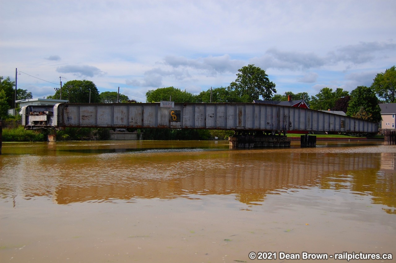 The C&O Abandoned Railway Swing Bridge in Wallaceburg, ON.
