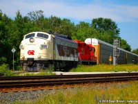 OSR 6508 is approaching the diamond at CN Carew on the St. Thomas Sub heading back to Ingersoll.