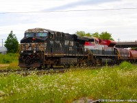 NS ES44DC 7510 and FEC SD70M-2 107 Seen at Fort Erie, ON