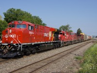 Still not 100 percent crazy with the CPKC paint scheme but I guess it’s here to stay so better get used to it. Either way there is nothing like catching a fresh unit on its maiden run, you can almost smell the paint. This was a nice combo on the headend as well, with CPKC 7503 in the current paint while trailing units sport, non beaver, most recent beaver and first beaver schemes. Of note freshly painted 7492 was in DPU mode mid train as well. 