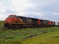 CN M 31741 06 rolls through Clover Bar with CN 3116, CN 2537 and CN 1423. In years past, a GMD1 trailing being repositioned along the system was a day to day sight. In 2025, this is probably the last time a GMD1 will make a move across the CN System.