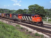 A Niagara-bound freight for Fort Erie passes through Bayview Jct, crossing over to the north track.

<br><br><i>Scan and editing by Jacob Patterson.</i>