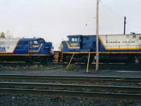 <b> Railink power 30 some years ago </b> <br>
RLK 1400 & RLK 3582 at the Railink shops in North Bay, ON back in the early to mid 1990's.