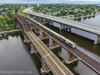 VIA has assembled a Siemens ‘XS’ sized J train using donor sets for ‘XL’ 7 cars venture set, out for first road testing as VIA 631/28 to Ottawa on Aug 28th. TS07 2207-2606-2806-2306 jointed by TS25 2324-2824-2624-2224 to make up 32 axles. Except separat for shop works, the XS J train will be operating as one train in future operation to avoid crossing speed restrictions. (2025/08/28)