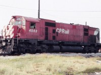 This August 1983 view shows big CP MLW M630 at rest at the CP Agincourt Diesel Terminal. Great to see those old "Alcos" still in service at the time. Those were the days, right?