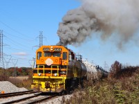 GEXR 2303 cleaning out the pipes as they throttle up to head south with the ESSO traffic.

