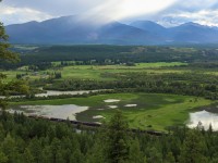 The Royal Canadian Pacific has departed Radium Hot Springs, continuing its journey along the Columbia River towards Cranbrook. 