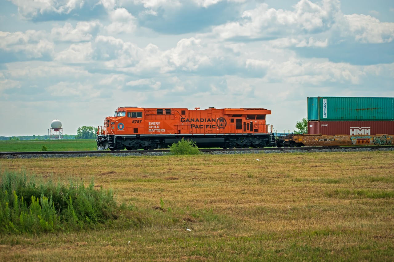 Every Child Matters passing by the Winnipeg airport, as edge closer to their downtown destination.