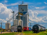 The three Lake Line Railroad units sitting at home base of Netley Manitoba. Waiting for their next assignment, to either Gimli or Selkirk.