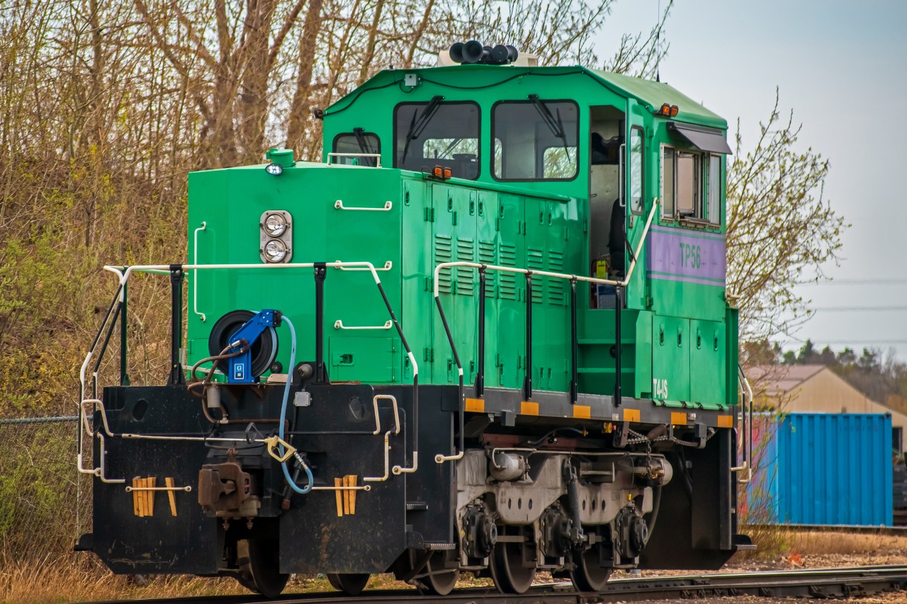 Switching tracks while switching cars around the Gerdau Steel Mill in Selkirk Manitoba