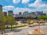 One of the many CN intermodels that pass between The Forks (The former CN East Yard many years ago) and Union Station in downtown Winnipeg.