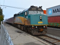 <b> All Aboard! </b> <br>
All that remains is for the step box to be tossed into the vestibule before VIA 006 The Skeena can depart the station at Prince George, BC on this overcast, foggy September morning. <br>
My recent trips on VIA 006 and VIA 005 The Skeena from Prince Rupert, BC to Jasper, AB and return had this same consist in both directions. One locomotive, one baggage car, one economy coach, and one Park car. <br>
Two engineers, two on-board crew, and a passenger count ranging from 27 to 45 made for a wonderful journey that was not too crowded in the dome of the Park car. :-) <br>
Another trip in the books. Hmmm, what's next? :-)