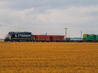 Prairie Rail Solutions making their way back to Inskter Junction Station after doing some ballast work near Warren Manitoba.