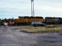 B&O GP40-2 4104 and SSB GP40-2 6764 at Montrose Yard.