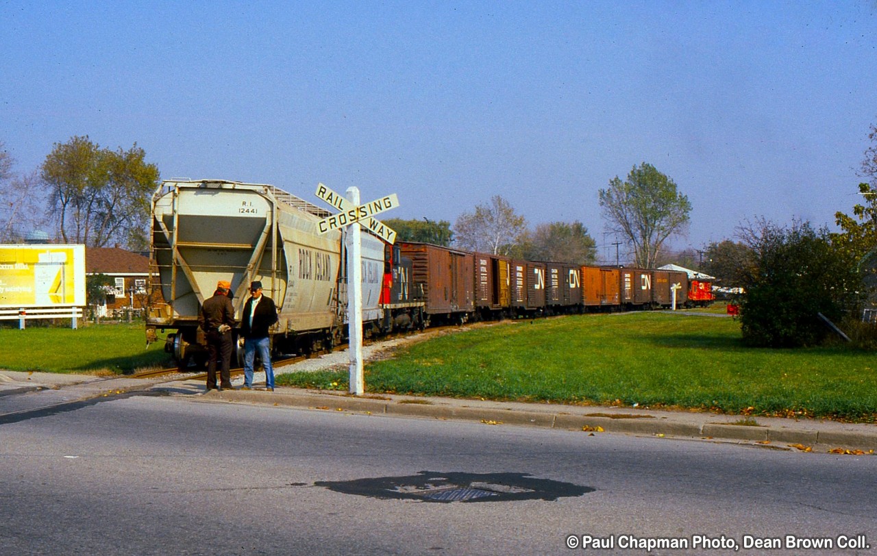 CN 550 is making a backup move on the CN Fonthill Spur.