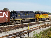 C&O GP40 4095 and B&O GP40-2 4219 seen at Fort Erie.