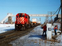CP Westbound with CP GP38-2 3051 through Zorra on the CP Galt Sub.