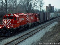 CP GP9u 8240 and CP GP9u 8233 in Niagara Falls