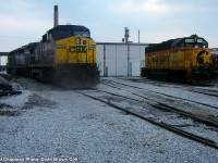 CSX C40-8W 7764 and CSX GP38AC 2004 at Sarnia.