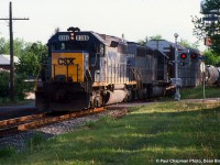 CSX SD40-2 8395 and CSX SD40-2 8406 at Mile 1 on the CP Hamilton Sub.