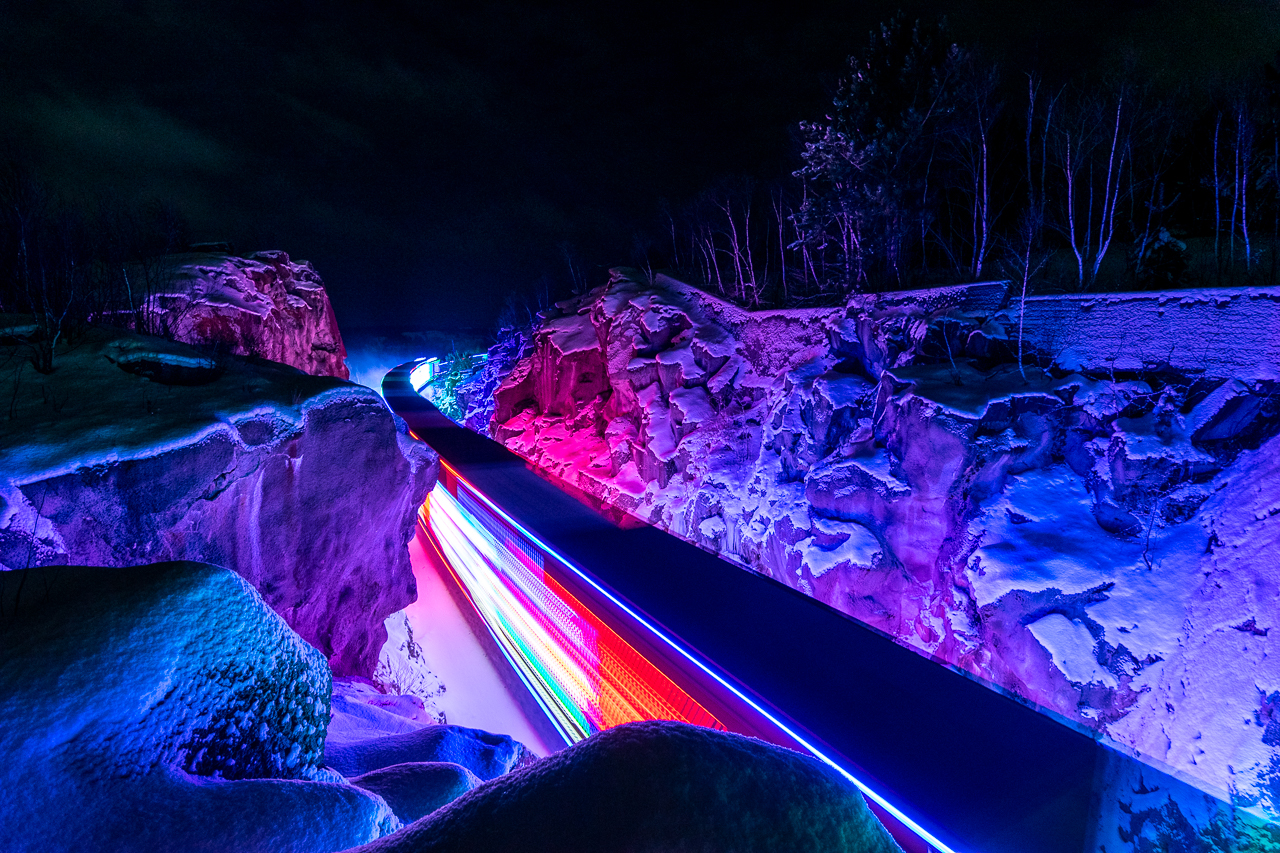 Time to start planning your shots! The  2025 Holiday Train schedule  is out. Here's one of the places I saw it in 2023, on approach to a busy show in downtown Sudbury.