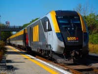 VIA Rail's new Siemens trainset, seen on VIA 72, arrived at Woodstock, ON