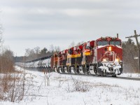 KCS 5015, 4826, 4797, CP 8800, and BNSF 4466 trail on what I would call an unimaginable lashup for 528, which is almost always 1+1. I can't imagine why, and frankly don't care. This is how trains used to look. UP 5450 was pushing to round it all out. 