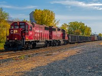 Switching out some cars at Industrial Metals in the heart of St. Boniface during their daily Paddington yard job.