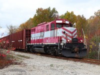 With TRRY 108 sidelined, GIO Rail is utilizing LDSX 913 (Lambton Diesel Specialists) for handling pipe loads for the short transfer to the CN Interchange at Southern Yard. Originally built in October 1957 for Chicago and Northwestern Railway as CNW 1734 later renumbered CNW 4535, then to Wisconsin and Southern Railroad WSOR 4535 before becoming Alliance Grain Co. ALG 913.

