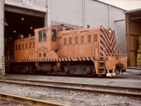 On the east coast of Vancouver Island, roughly 35 miles north of Victoria, Crofton was a good harbour, for a copper smelter (Lenora Mt. Sicker Railway) in early years, transitioning to a timber transload (Osborne Bay Wharf Co.), and eventually a pulp mill (BC Forest Products), with a rail connection down from Osborne Bay on the E&N mainline and a railbarge slip for connection to mainland railways.  BCFP established Stuart Channel Transportation to manage railway interchange activity, and acquired 80-ton Whitcomb number 9 (serial 60634 of 1944-11, originally US Navy at Oakland, CA) for power, seen here at Crofthill (BCFP’s railway station name) on Saturday 1971-10-23 when I barely knew anything about industrial railways.

<p>SCT 9 became BCFP 9, then Fletcher Challenge 9 (mill is now Catalyst Paper) and was retired to the BC Forest Discovery Centre on the north side of Duncan, just six miles as a raven flies south from Crofton.
