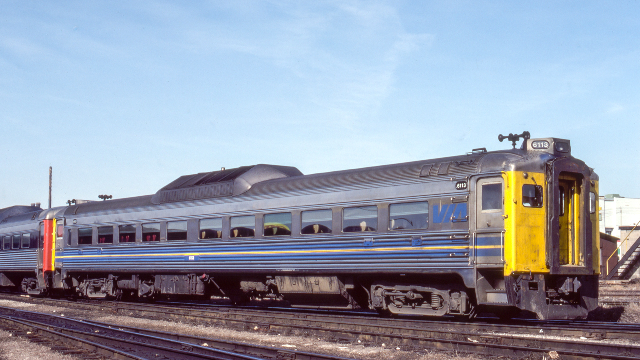 VIA 6113 is in Toronto on March 28, 1984.