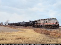 What started out the day as a hopeful sunny morning shot when CPKC train #230 arrived in Windsor, ended with afternoon clouds and dullness.  The only good thing was that KCS 4859 the, "Safety Starts Here" unit, was still on the point of CPKC Train #230 as it rolled through Belle River, Ontario.