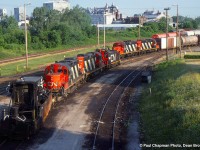Back in the days when Niagara Falls was active and a handful of CN GP9RM at the east end of the yard at Victoria Ave.