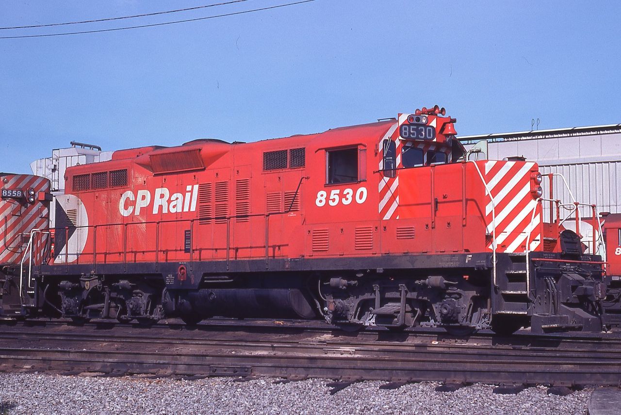 CP 8530 awaits its next assignment at Agincourt Yard on June 21, 1975. Thanks to Ken Perry's great shot of the 8635 got me to dig this one out.