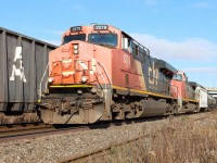With A422 heading toward Tansley, M397 passes on the south track toward Burlington West.
 