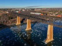 A pair of SD40-2W bring a transfer from Walker Yard to Clover Bar. 
