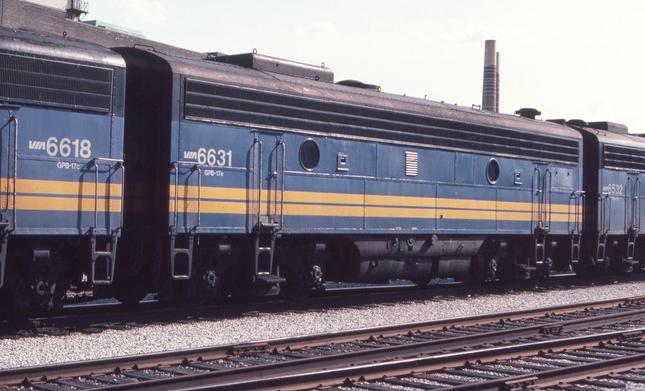 Who in the world took a photo of a Via F9B unit? This guy did "way back when" in July of 1982 when the 6631 rolled by me near Toronto Union Station. Originally built for CN, they are all gone now so it seems like a good choice. Modelers enjoy.