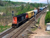 CN SD75I 5673 running long hood forward leading 431.