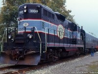 OBRY GP9 1000 and three cars on a tour train from Orangleville and return.