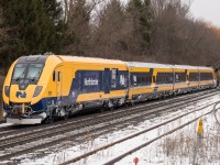 The first Northlander passenger set is pictured passing through Copetown on CN P276. The train would tie down at Aldershot due to a work block on the Oakville Subdivision over the weekend. There will be 3 total trainsets for the ONR to bring back the Northern passenger service that was cancelled over a decade ago.