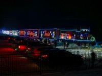 The biggest event since the Ponoka Stampede! CPKC’s 2025 Holiday Train makes a stop in Camrose, enroute to Lacombe and Red Deer. While chasing the train across central Alberta, I got to see first hand how much of a draw this train has. Every crossing, in every small town had people waiting to see it come through. They may not have been going to the concert, but the train is a clearly part of people’s Christmas tradition.