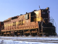 Sitting at the east end of CN's Belleville yard, leased DM&IR SD9 154 sits ready to head up an eastbound extra freight, departing shortly after the <a href=https://www.railpictures.ca/?attachment_id=56683>arrival of train 5, the <i>Lakeshore.</i></a>

<br><br>During the winters beginning 1963-1964 through the winter of 1973-1974, DM&IR SD9s and SD18s were often leased by CN, as well as CP and other lines, to fill out power shortages. The winter of 1965/66 saw CN leasing 20 units.

<br><br><i>Scan and editing by Jacob Patterson.</i>