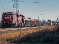 CP 4511 with it's arts and craft number board, leading the way back to the CPKC Higgins yard after completing it's daily Paddington yard job.