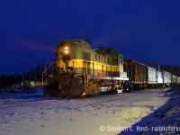 T'was three nights before Christmas, and all through Uxbridge, creatures were scurrying to capture night shots of trains. Pictured is 244-powered GVLX 22 (nee YDHR, nee R&S) The RERA folks are working to prepare the train for a 7 PM departure out of Uxbridge "for the last time", and will soon add a 2'nd locomotive to the head end before departure. Merry Christmas to all railpictures.ca viewers, and here's a story from last Sunday.<br><br>

The <a href=https://reracanada.ca/ target=_blank>Rail Equipment Restoration Association</a> put on a really great show and effort, not only are they valiantly working on preserving all of the remaining YDHR equipment, including the 3 MLW/Alco's on the property, the crew hatched a plan to bring the Uxbridge rail yard to life for one last time.  The goal was to get all the equipment to the GO Linconville layover yard area where CN will lift and send to their next destinations. The plan? Re-activate the serviceable locomotives, prepare all equipment for movement, and run a train out of town. The problem? Problems. Too many to list here, but let's just say this:  These locomotives haven't operated a train in over 2 years, and the RERA doesn't have a shortline railway certificate so they need a railway to come operate for them. The Ontario Northland provided this service sending a crew down from North Bay. The town wants the railway gone, and badly, and the pressure was on. There's also the 2% ruling grade of the Toronto and Nippising Railway to deal with. This effort costs money, and a dedicated team of over 10 people are working to complete this plan in a show of guts the Canadian rail preservation world badly needs.<br><br>
In present day 2025, there are only three operating MLW/Alcos in Ontario: one on the GIO Railway (1859 was re-activated in November) and two active on the Waterloo Central. That's it. The RERA folks  nearly doubled that count during the operation of this train as both 22 (nee R&S same number) and 3612 (nee DW&P/CV same number) were used to haul the trains over the grade. Unfortunately, the ruling grade won and only half the equipment made it to the other side. Plan are being hatched to finish the job and I'm hearing a Brandt truck will be called to complete the task.<br><br>
The plan is bold and if you want more information, or wish to donate check out their website. The equipment will be disbursed to various projects listed on their site along with other destinations, which will be announced soon. I for one am hoping for a Christmas miracle for the RERA folks.<br><br>Credit: Lighting in part by Jacob Patterson and the Town of Uxbridge's municipal parking lot lights.